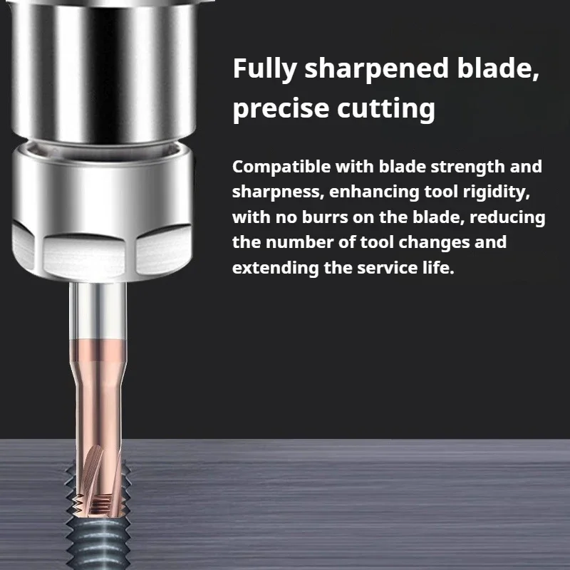 Metric Thread 3-Flutes Three tooth Mill Thread Milling Cutter M1 M2 M4 M5 M6 M8 M10 M12 M14 M16 For Aluminum/Steel Machining