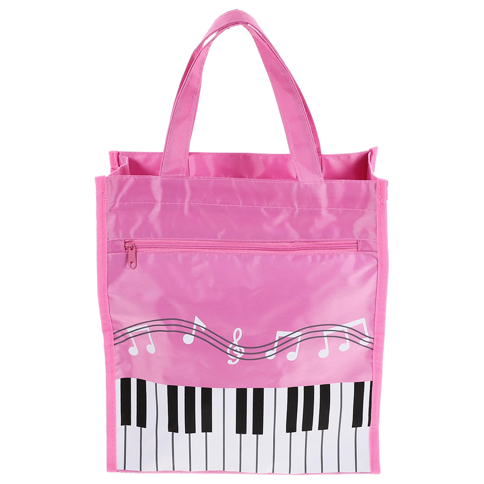 حقيبة حمل برمز موسيقى البيانو، منظم واسع من طبقتين لملحقات الموسيقى الورقية، خفيف الوزن للطالبات #5