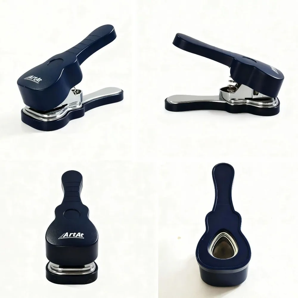 Portable Guitar Pick Punch 15 Variety Pick Strips Medium Guitar Pick Maker Colorful Sanding File Leather Keychain Pick Punch Kit