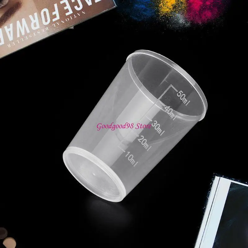 

10PCS 50ml Measuring Cups Plastic Mixing Cup Labs Use for Liquid Paint Epoxy Resin Mixing Handmade Art Crafts Supplies