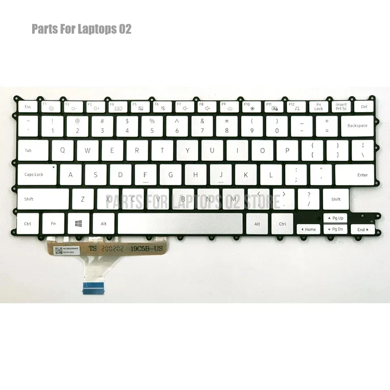 New For Samsung NP730QCJ NP 730QCJ NP730QCJ-K01US NP730QCJ-K02US NP730QDA NP730QDA-KA1US Laptop Keyboard US Silver With Backlit