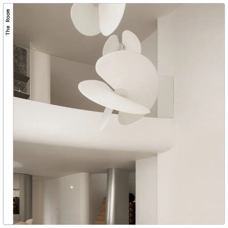 Villa duplex living room chandelier designer dining room lamp loft modern silk lamps