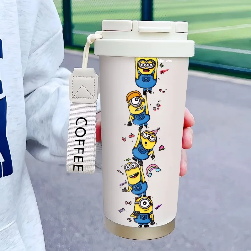 Despicable Me Minions Cartoon Cute Large Capacity Thermos Cup Creative Kawaii Student Sports Water Cup Straw Cup Wholesale