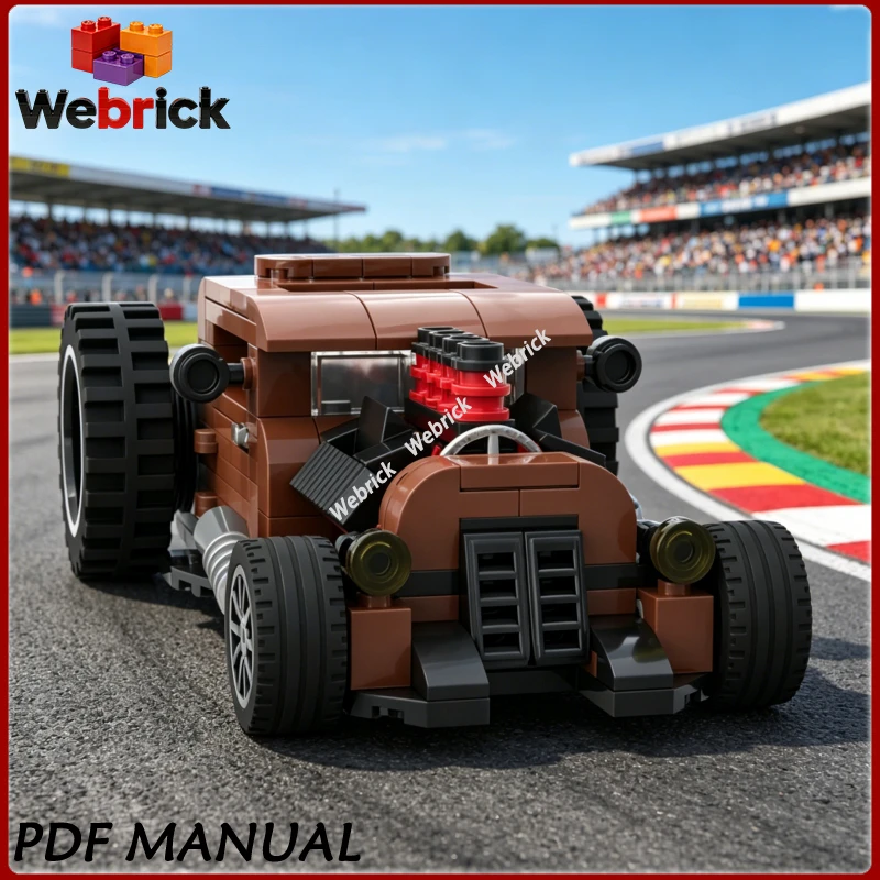 

Retro Ratrod Classic Car Bricks Kit, Rusty Candy Old Fashion Vehicle Collectible Toy Building Blocks 248PCS