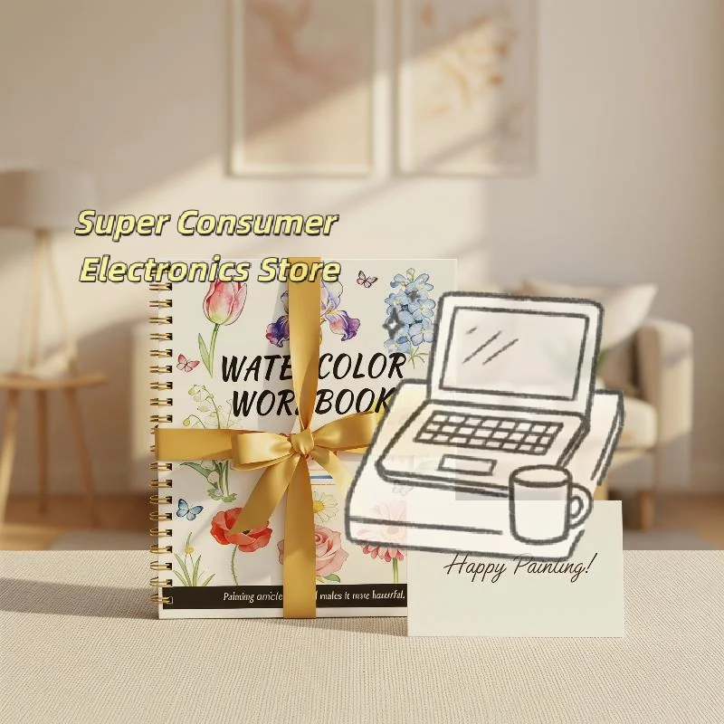 Spiral Bound Watercolor Flower Workbook Thick Paper Easy Guides For Beginners Daily Art Practice