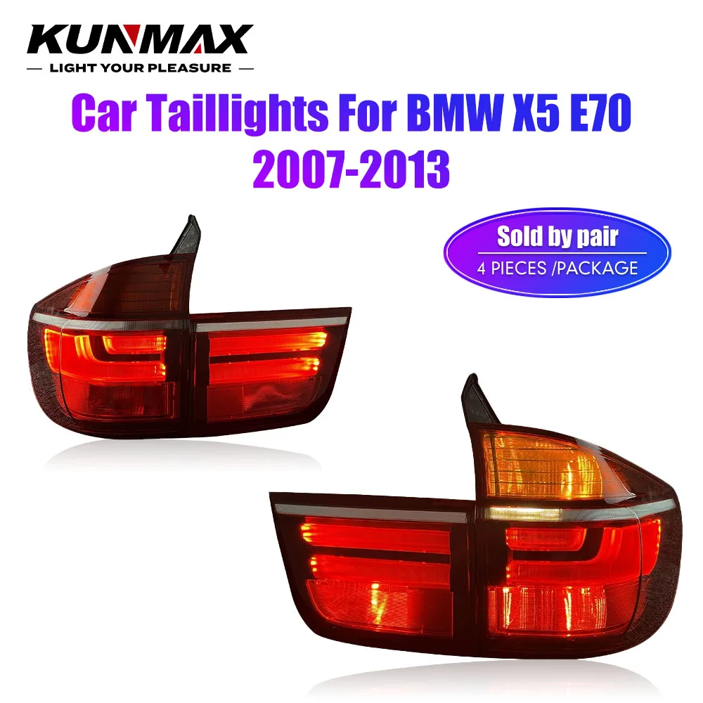 

2 шт. автомобильный задний фонарь в сборе для BMW X5 E70 2007-2013 указатель поворота DRL тормозной задний фонарь Plug and Play задние светодиодные задние фонари автомобиля