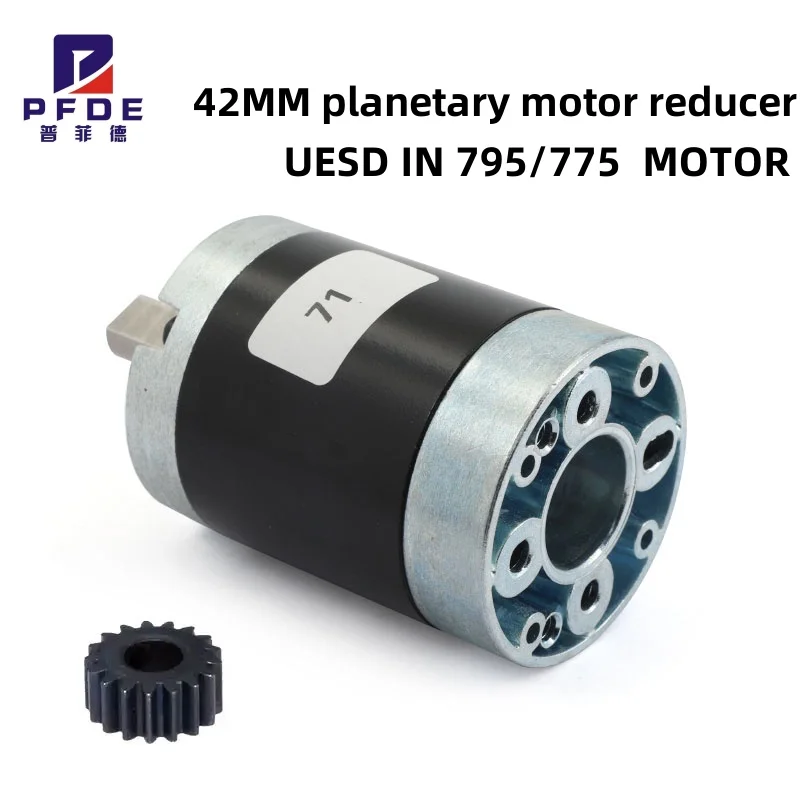 Reductor de motor planetario de 42MM, caja de cambios de precisión, transmisión totalmente metálica, par grande, se puede equipar con motor 795/775