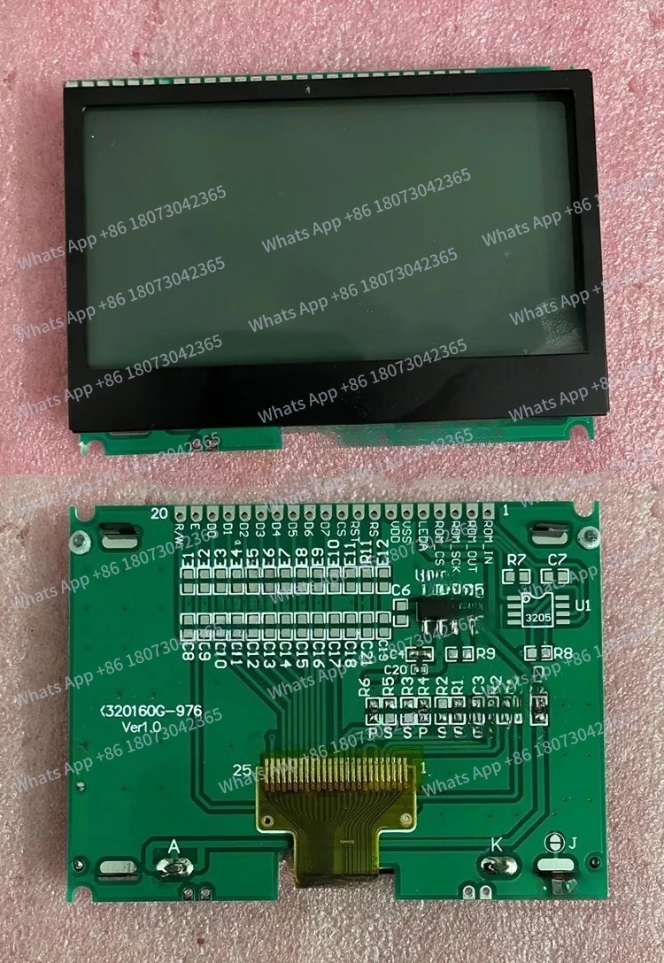 

20-контактный ЖК-дисплей 320x160 с контроллером ST75256, белая/синяя подсветка, интерфейсы SPI/IIC/параллельный