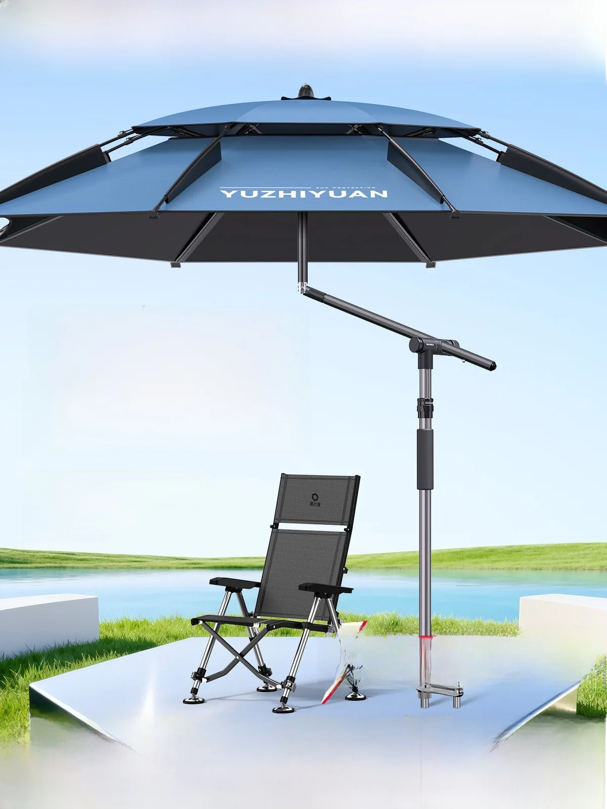 

Рыболовный зонт-тент для кемпинга, всепогодный, ветрозащитный, профессиональный, для рыбалки на открытом воздухе