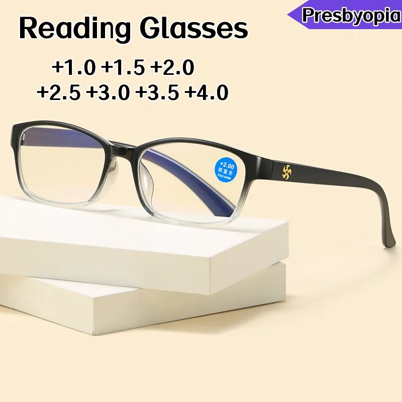 

Fashion Reading Glasses Women Men Anti Blue Light Presbyopia Computer Eyewear Ultralight Reading Eyeglasses Diopter +1.0 To +4.0