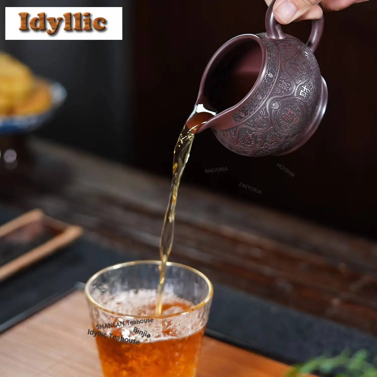 220ml Yixing Zisha Hundreds Of Wealth Tea Pitcher Pour Tea Cha Hai Dispenser Justice Cup Fair Mug Chinese Tea Set Supplies Gifts