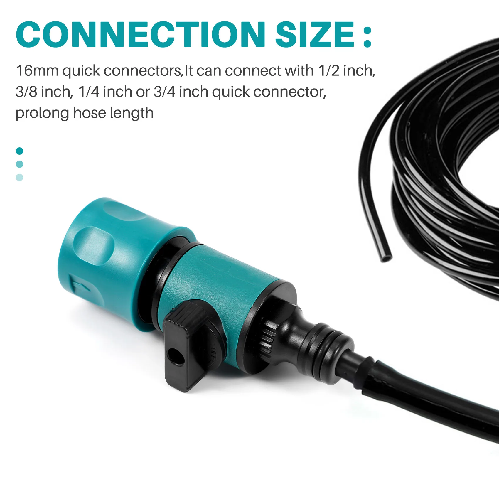 Plastic Valve With Quick Connector Agriculture Garden Watering Prolong Hose Irrigation Pipe Fittings Hose Adapter Switch 1 Pc-A6