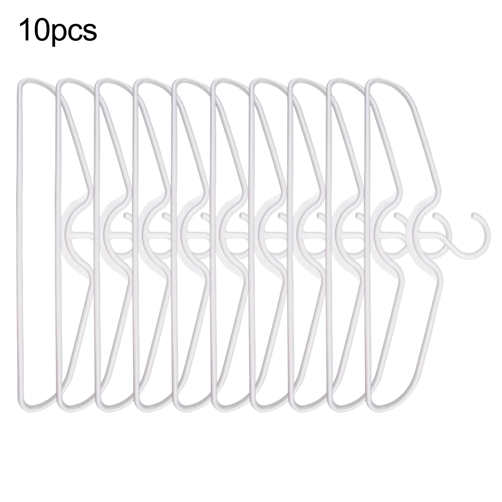 10 PCS Clothes Hanger Short Neck Anti-Slip Plastic Clothes Hangers Save Vertical Space Seamless Hanging Organizer