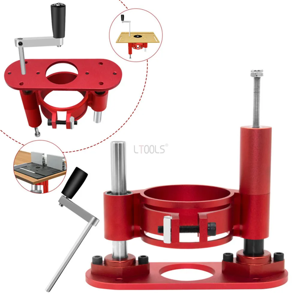 

Lift Base for 65mm Diameter Motors Wood Router Universal Benches Base Aluminum Alloy Tool Electric Router Inverted Lifting Base