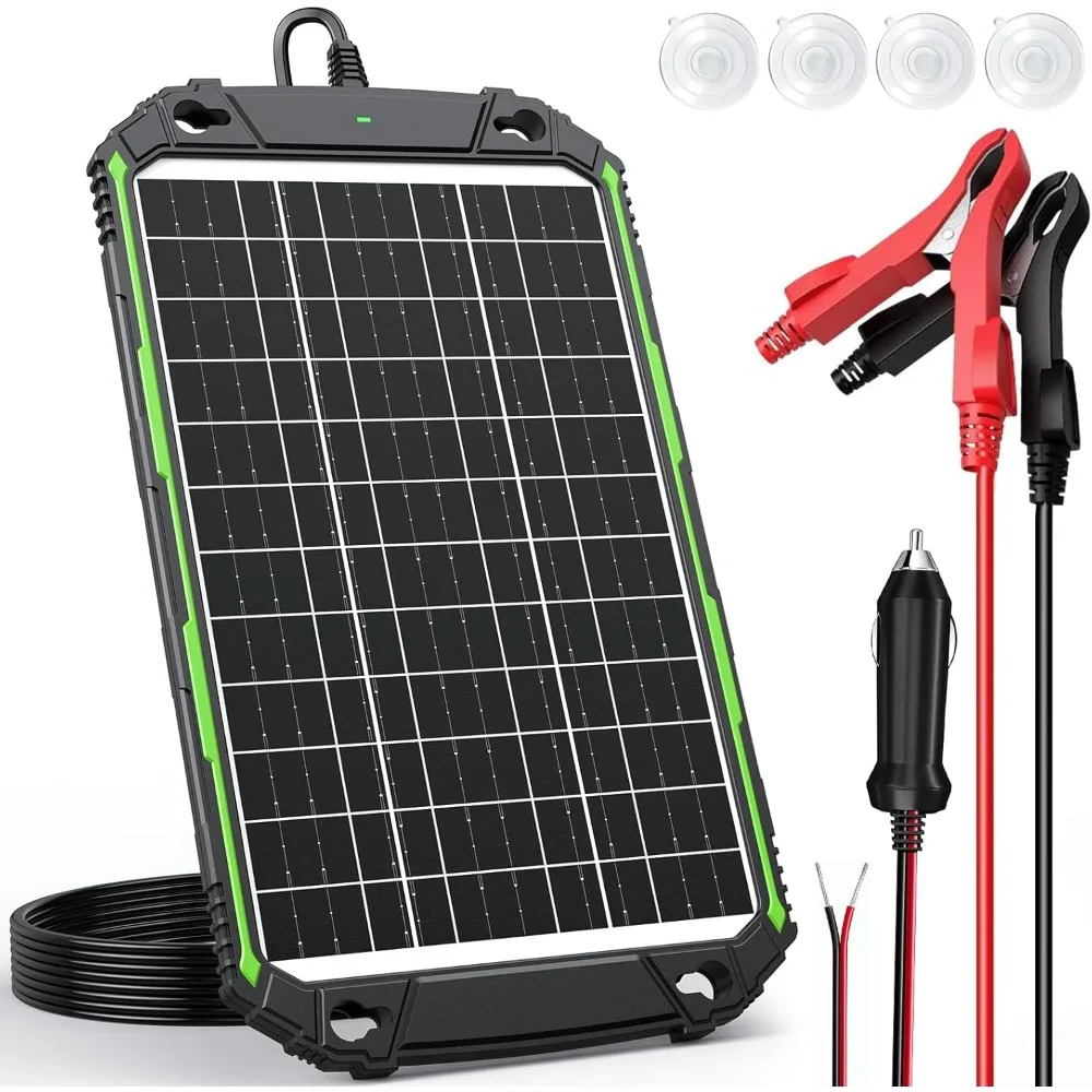 

12V Solar Panel Battery Maintainer with Integrated Smart MPPT Controller and Waterproof Design for Trickle Charging