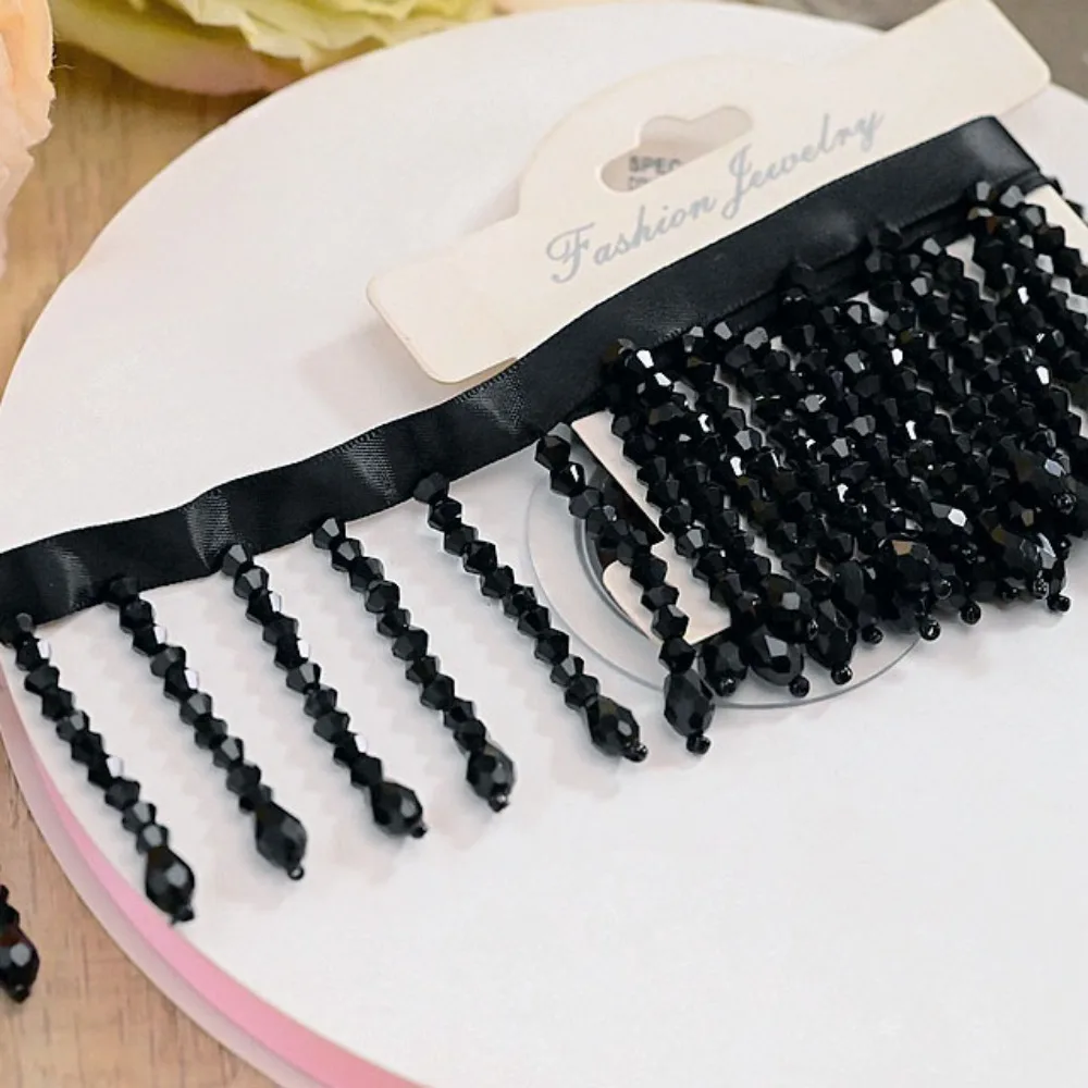 

New 5.5CM Wide Crystal Pendant Beaded Fringe DIY Lace Decorative Trim Tassel Fringe Costume Accessories