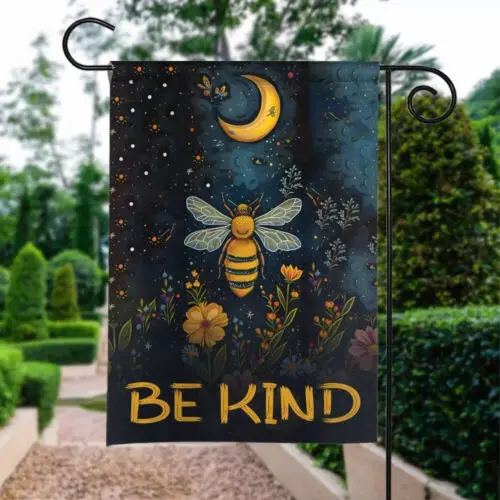 Bee Kind Bee Loving Bee Strong Bee Happy Flag, Bee hippie soul Flag ZZU WWL IIC