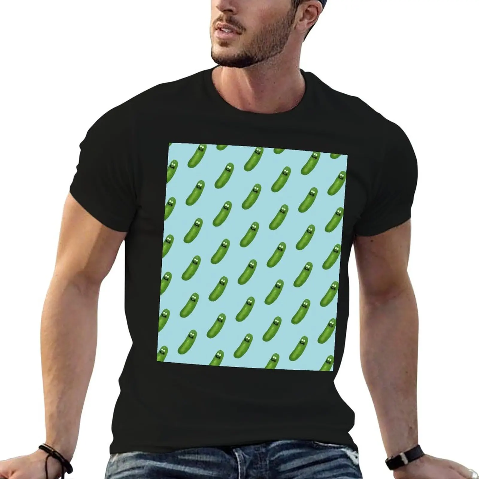 

Pickle Rick Chiffon Top shirts graphic cotton graphic tees summer tops Short sleeve tee t shirts for men pack