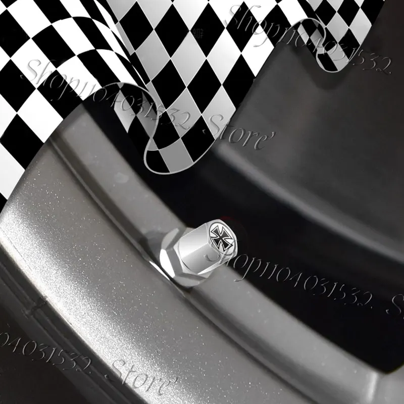 Iron Cross Germany Malta Virtue Symbol Emblem Car Tire Valve Cover Metal Tire Dust Cover Airtight Cover Universal For Cars 4Pcs