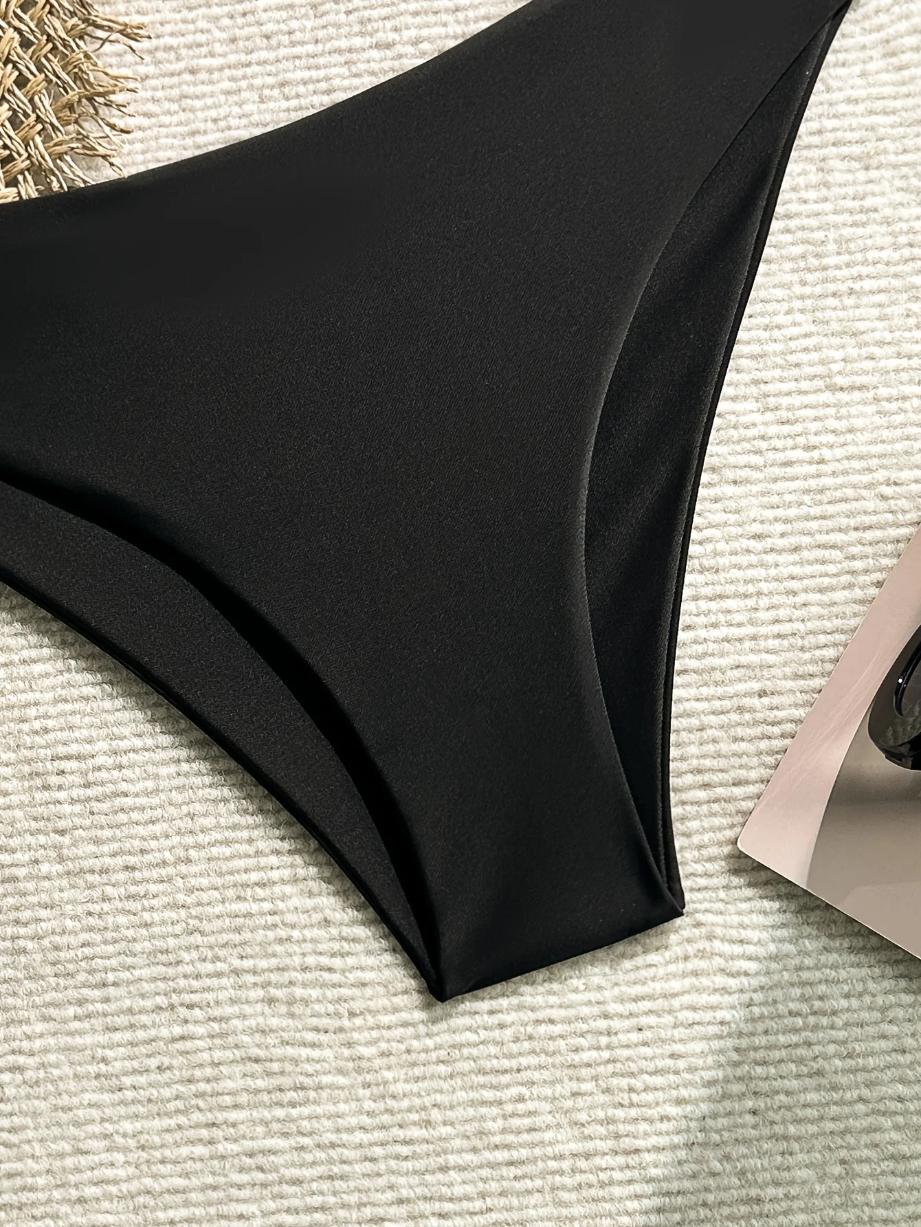 Women's Swim Briefs, Single Piece Swimsuit Bottoms, Black Sexy Briefs