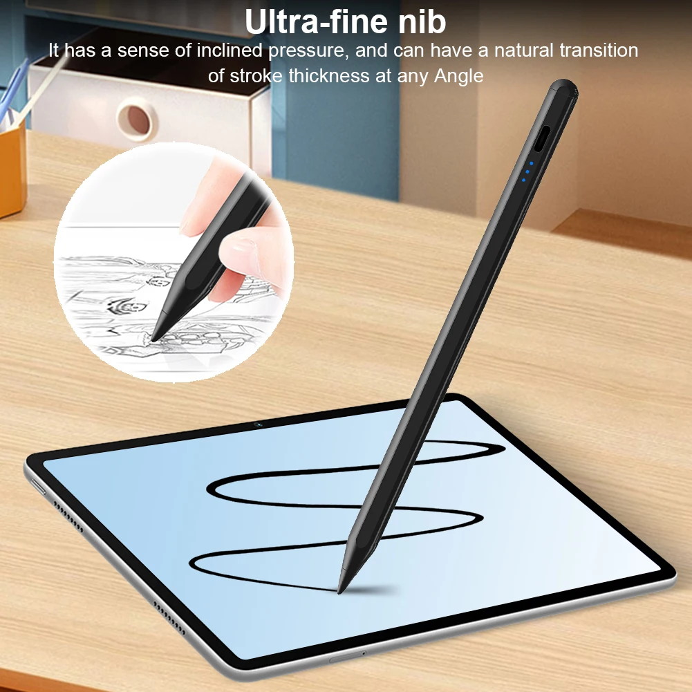 

Стилус для Apple Pencil для iPad 2018-2024 гг., сенсорный карандаш с чувствительностью наклона для iPad Pro 12,9/11/13 дюймов M4 для iPad Mini 5/6th