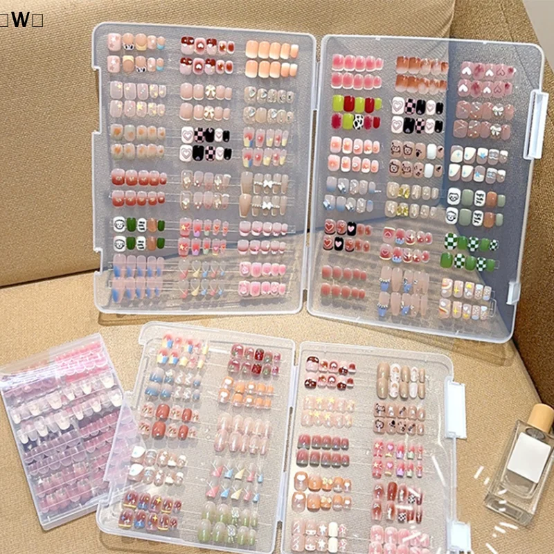 〔W〕Fake Nail Tip Storage Box Large Capacity Exhibition Display Board DIY Photo Prop Board Simple Storage Box〔Winter1〕