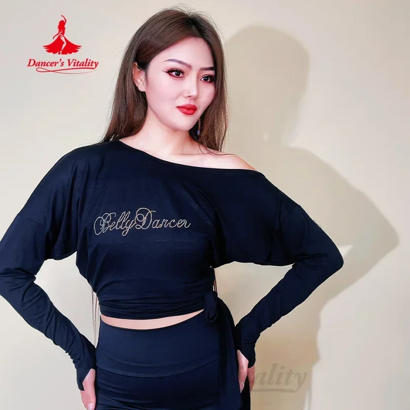 BellyDance Tops for Comfortable and Breathable Pure Cotton Long Sleeved Top Adult and Children\'s Oriental Dance Practice Clothes