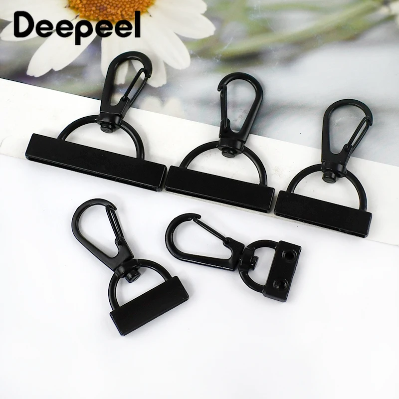 5/10Pcs Deepeel 15-38mm Metal Spring Hook Buckle Backpack Tail Clip Clasp for Webbing Bag Keychain Dog Collar Sewing Accessory