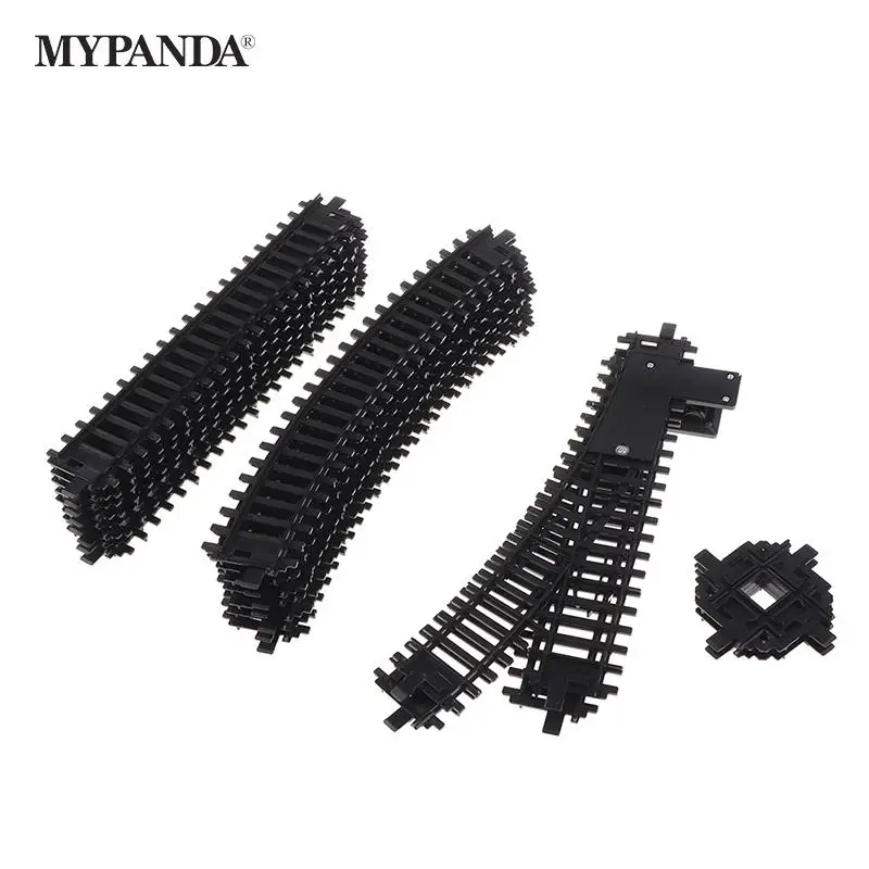 Rail Track Expansion Pack For Railway King Classical Train City Trains Flexible Tracks Straight Curved Rails Building Block Toys