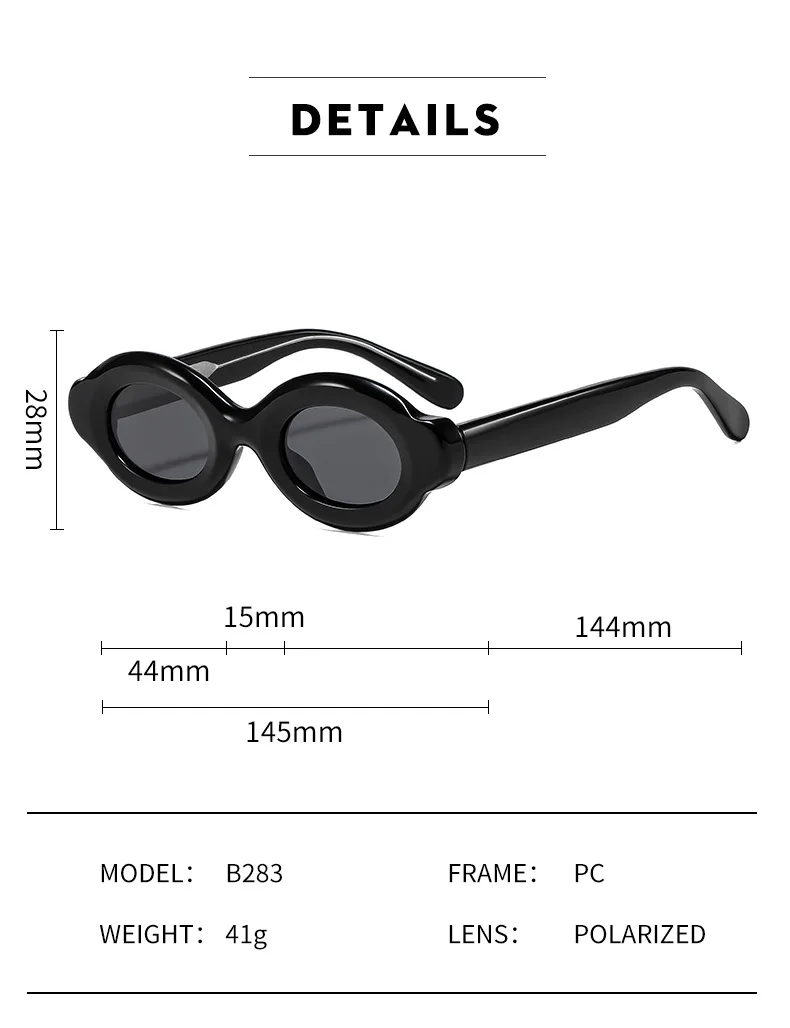 Modische Damen Polarisierte Sonnenbrille Ovale Kleine Markante Rahmen TAC Hochklare Fahrbrille CP Edelstahlkern Marken-Sonnenbrillen – Detail 9
