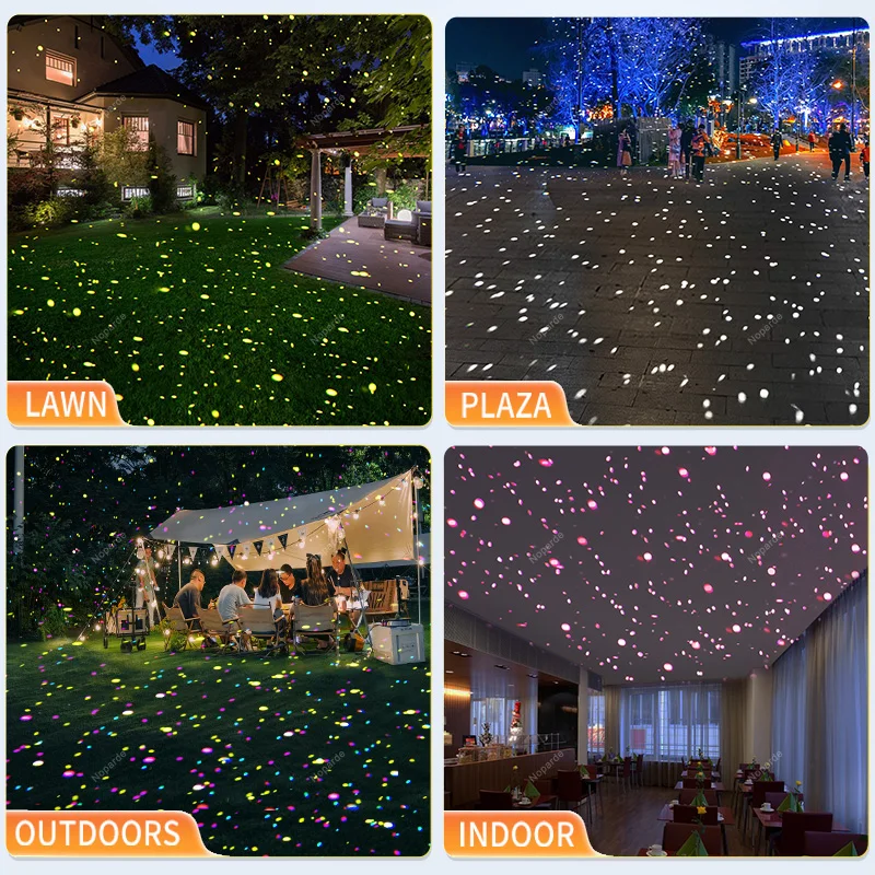 Laser firefly projection lighting park courtyard decoration rotating atmosphere light outdoor laser light