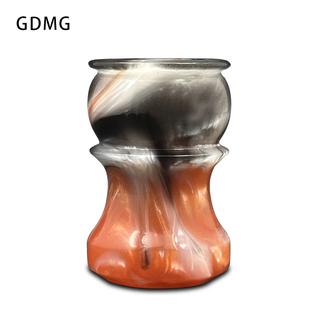 

GDMG Brush-Shaving Brush Handle Autumn Grey Orange Handmade Resin Handle Men's Beard Care Tools Daily Shaving Tools