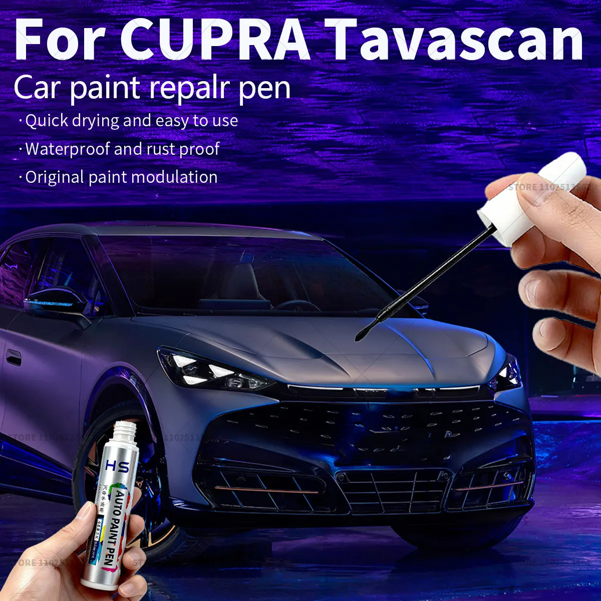 For CUPRA Tavascan Car Paint Repair Pen Paint Scratch Repair Accessories Tavascan Blue Century Bronze Matt White Silver Grey
