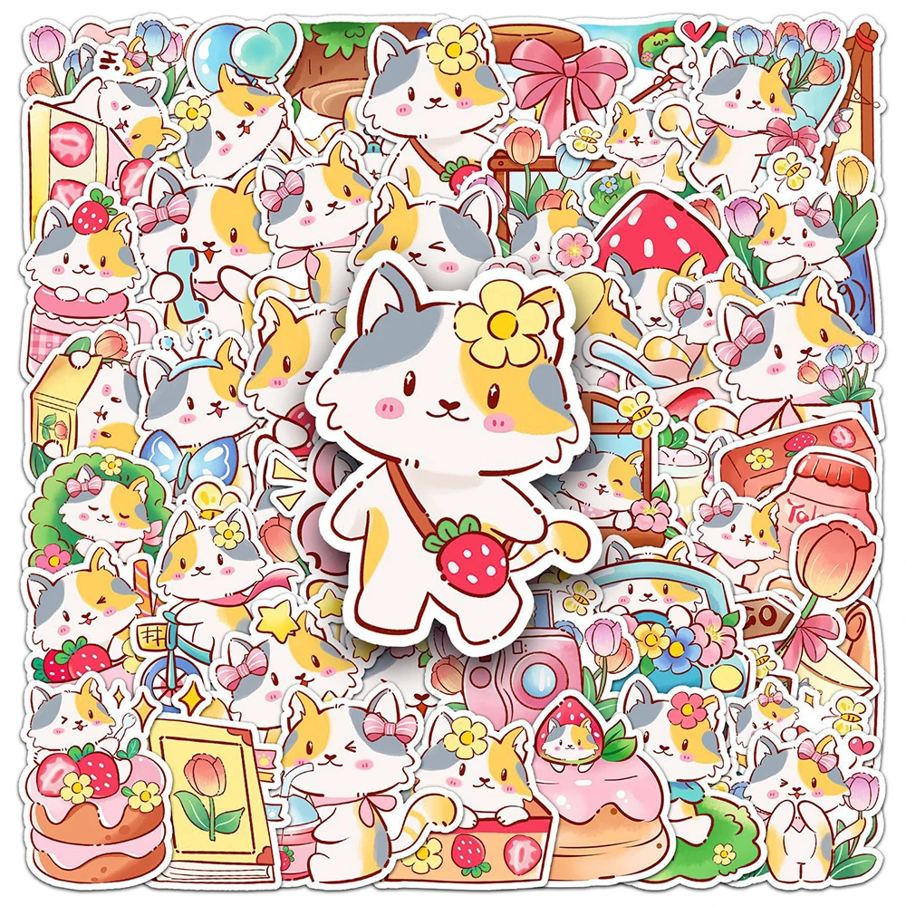 

10/30/50pcs Aesthetic Cute Cats Stickers Kawaii Animal Cartoon Graffiti Vinyl Sticker Decal DIY Skateboard Helmet Luggage Fridge