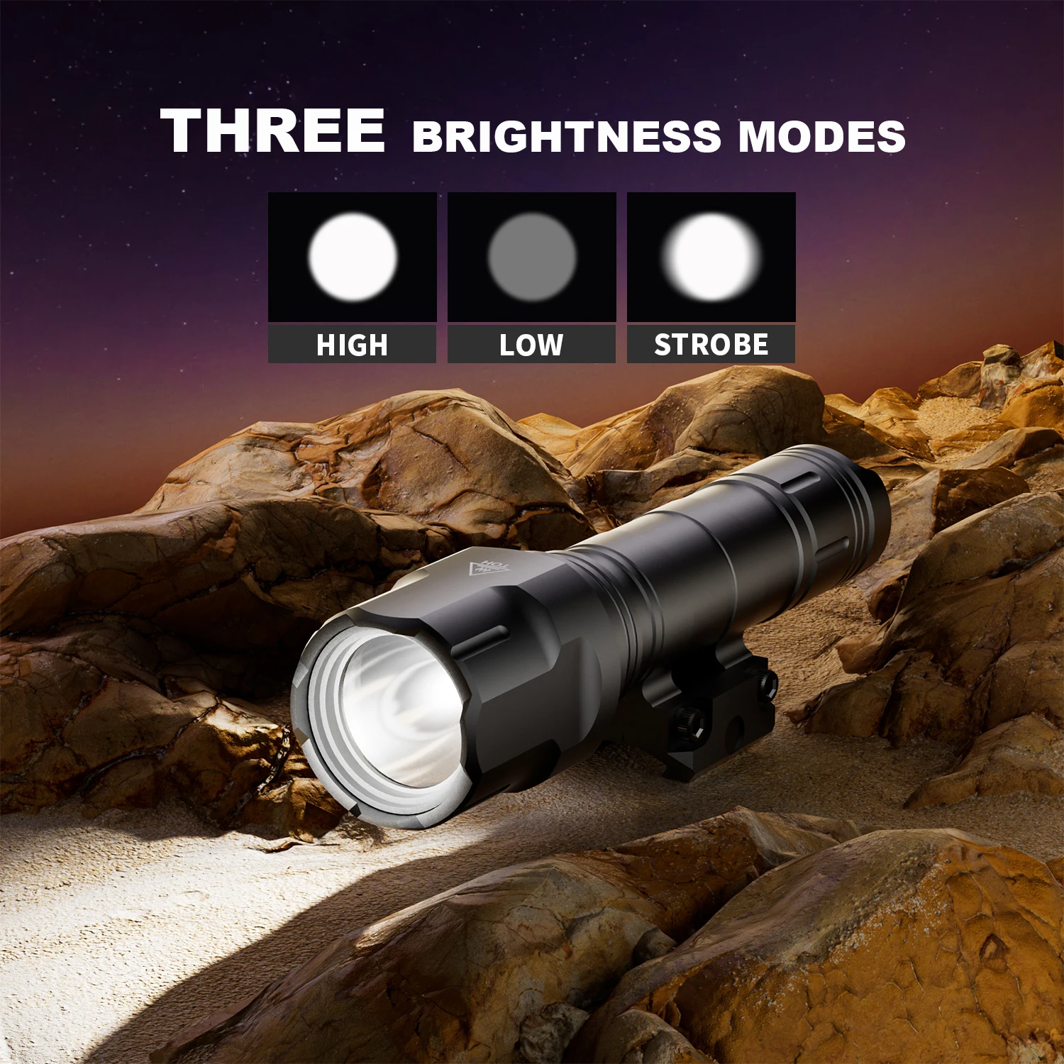 

Дизайн дистанционного выключателя 4025, точно совместимый с тактическими рельсами, стабильная установка, зарядка через Type-C.