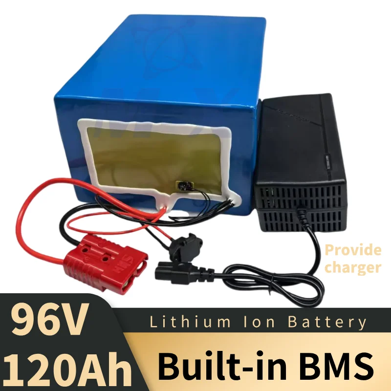 

Литий-ионный аккумулятор 96 В, 120 Ач, 26S, приложение Bluetooth BMS для двигателя 5000 Вт, робота, скутера, велосипеда, мотоцикла, AGV, велосипеда + зарядное устройство 10 А.