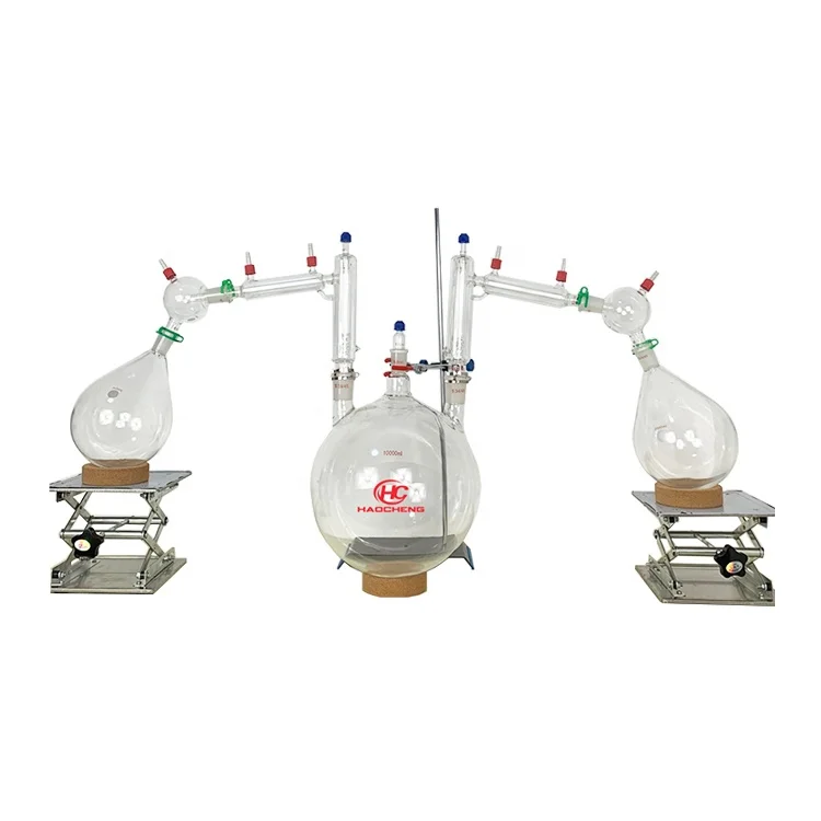 2l 5l 10l 20l Damıtma Vakum Rotovap Laboratuar Züccaciye Kısa Yol Kafası için