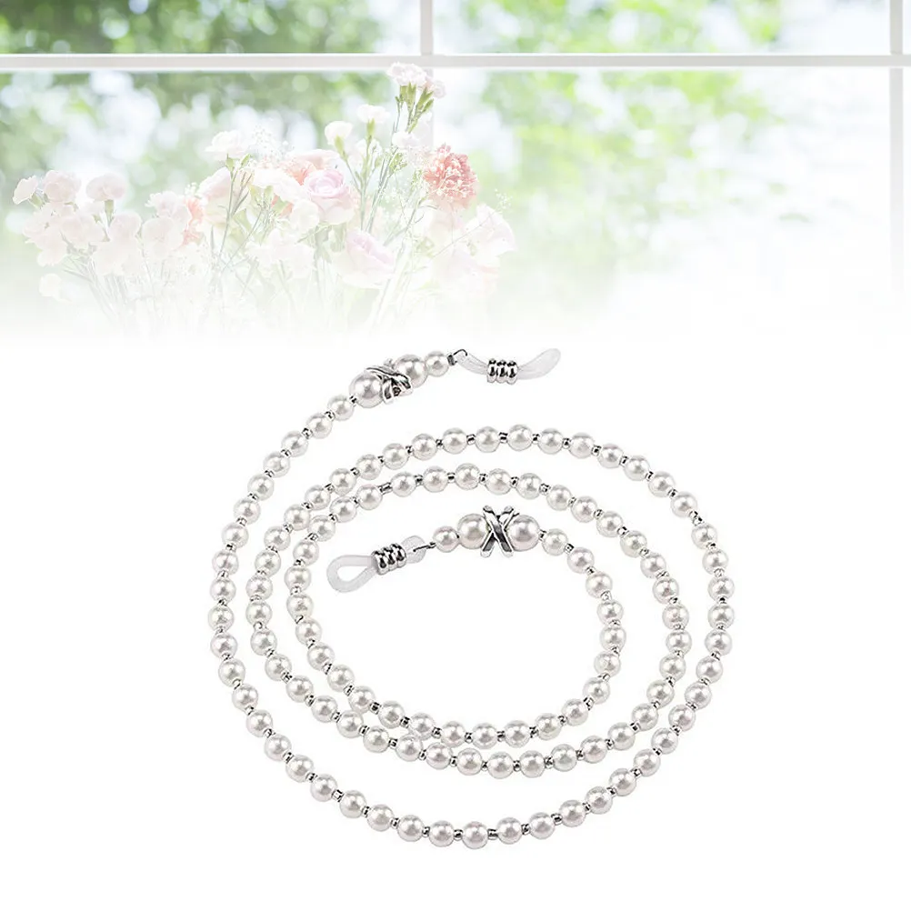 

2Pcs Pearl Eyeglasses Chain Eyewear Retainer Stylish Glasses Holder Strap for Reading Sunglasses Safety String