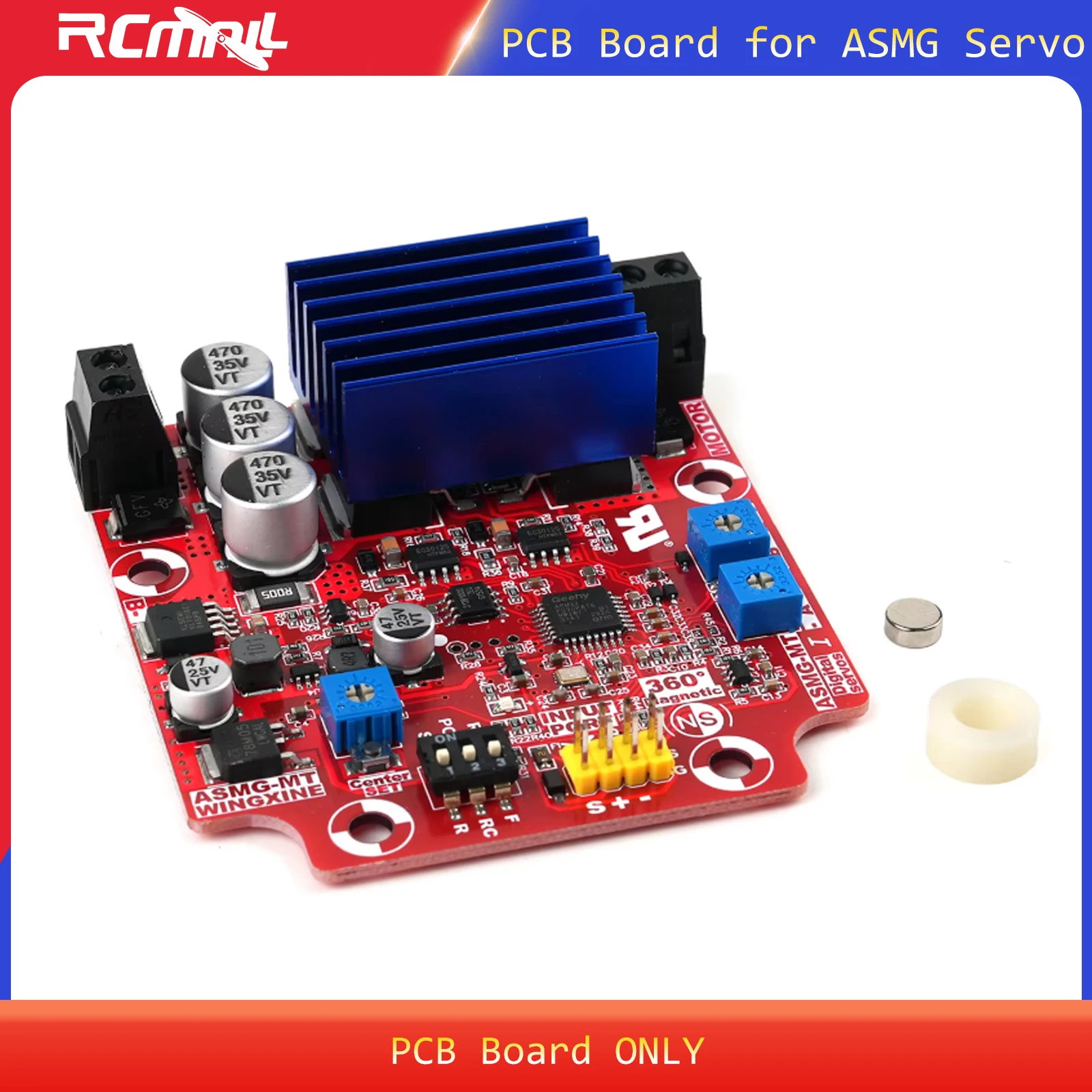 PCB Board for 500kg.cm ASMG-MTB Magnetic Encoding 360 Degree High Torque Digital Servo DC 12-24V Large Robotic Manipulator