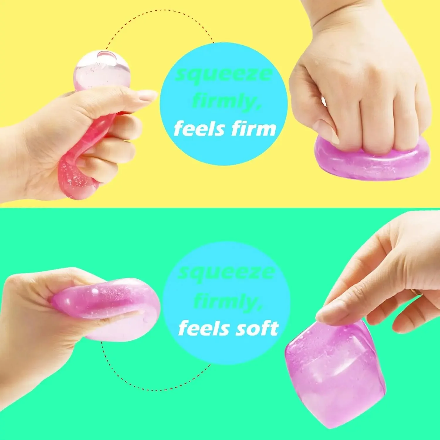 High Density Gel Ice Cube Square Decompression Vent Toy Squishy Stress Ball Squeeze Toys Stress Relief Sensory Toy