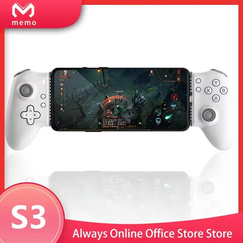 

2024 MEMO S3 Type-C Mobile Phone Controller Gamepad with Hall Effect Stick Joystick For Android Type C PS Cloud Game Customized