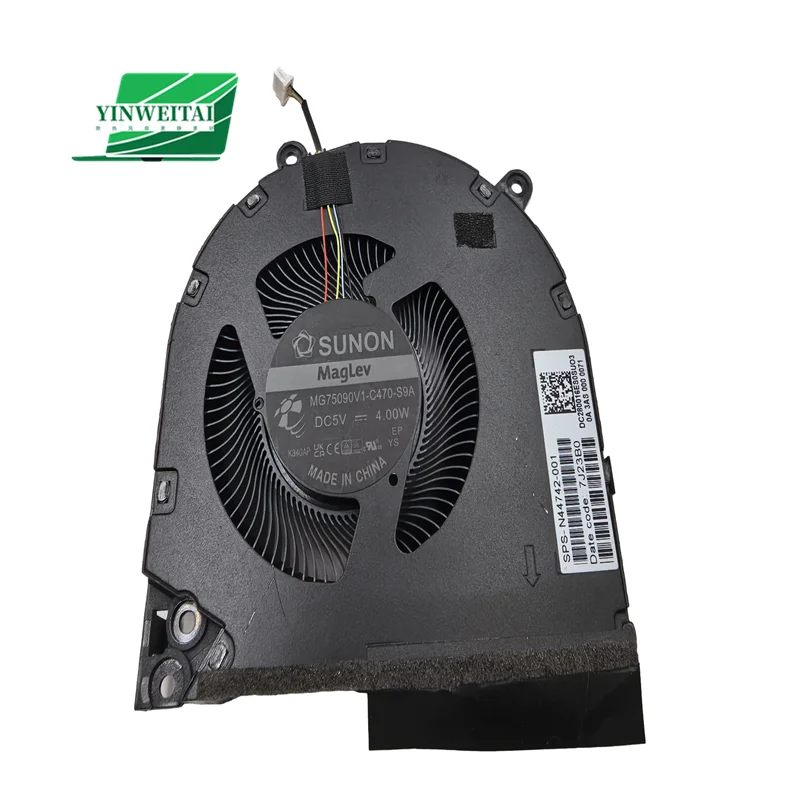Fan For HP Victus Gaming 9 16-R 16-DW 16-DX 16-WD 16-AE TPN-C169 MG75091V1-C190-S9A N44738 N44742-001 MG75090V1-C470/C480-S9A