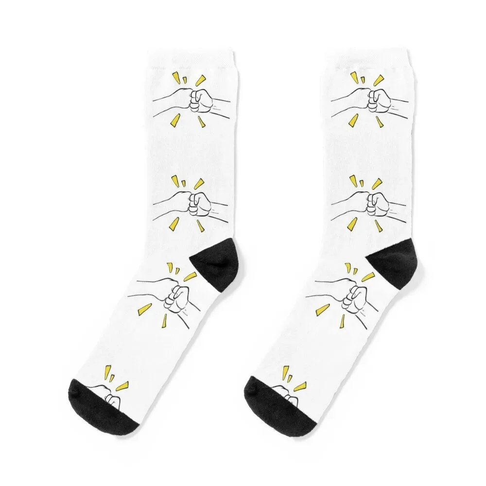 

Fist Bump Illustration Socks with print crazy fashionable colored Socks For Girls Men's