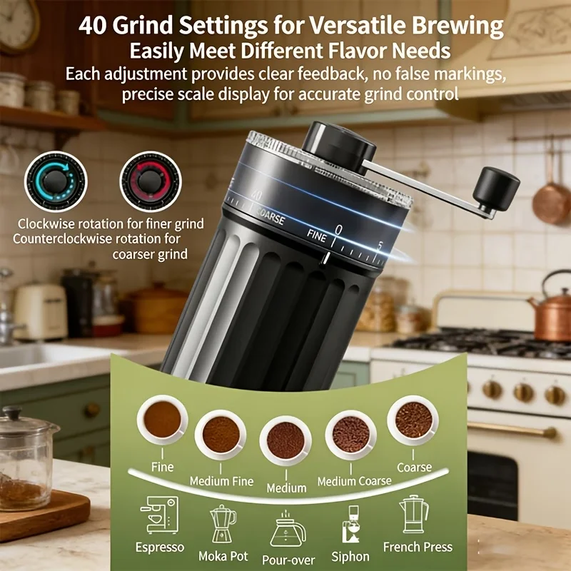 Moedor de Café Manual, Inclui  - Glass Container Set avaliação e preço
