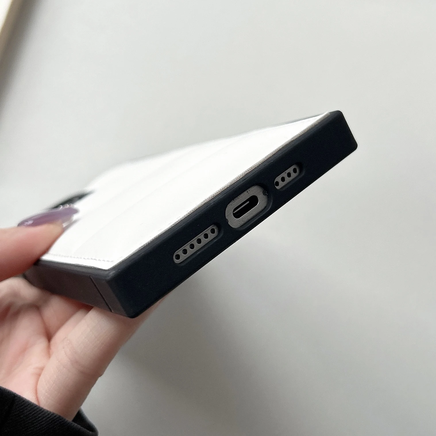 Square Down Jacket Black White Mobile Phone Cases For iPhone 17 Air 16 15 14 13 Pro Max Protective Shockproof Cover Shell Shield - náhled 5