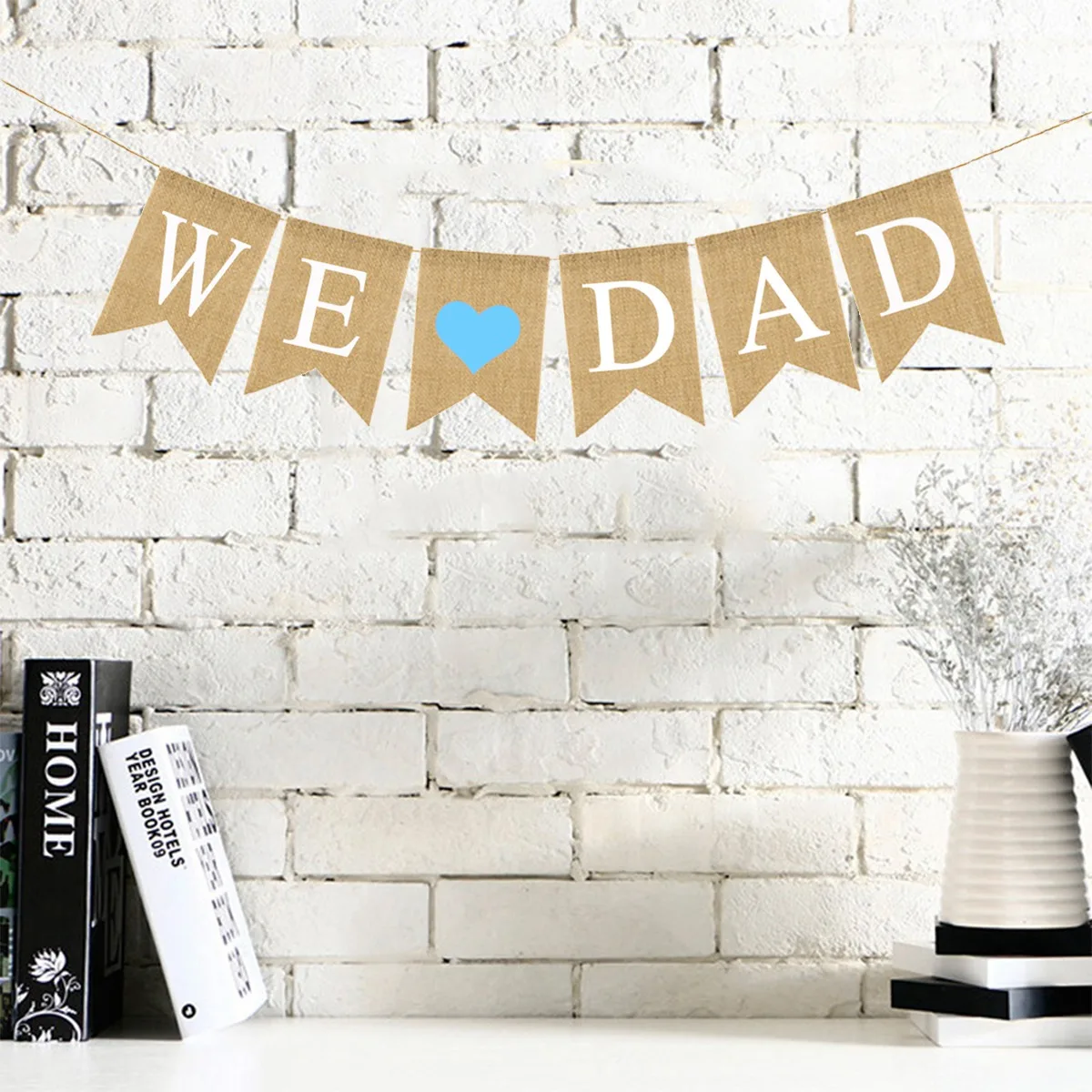 

Swallowtail Flag Father's Day Decorations European and American Bunting Garland Banner Linen Hanging