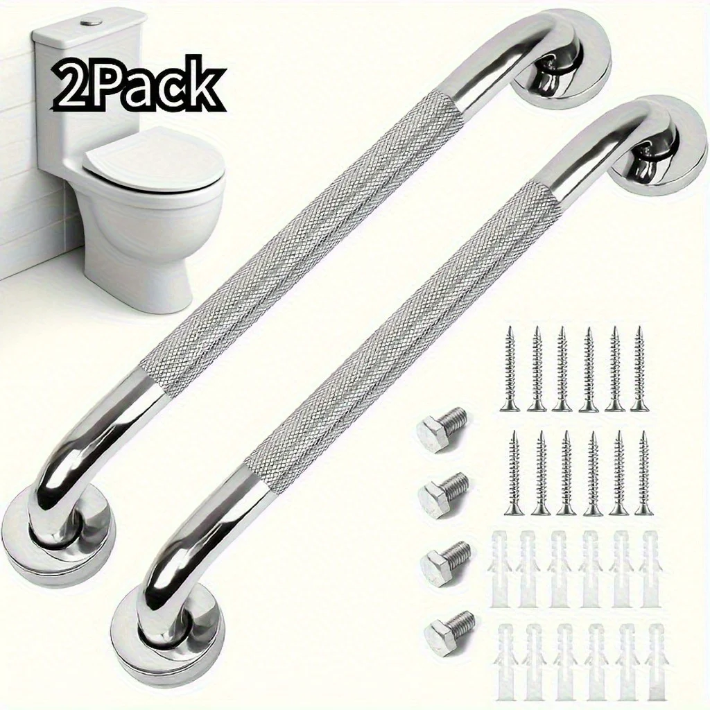 Corrimano di sicurezza per bagno in acciaio inossidabile, struttura robusta, corrimano durevole, binario di supporto
