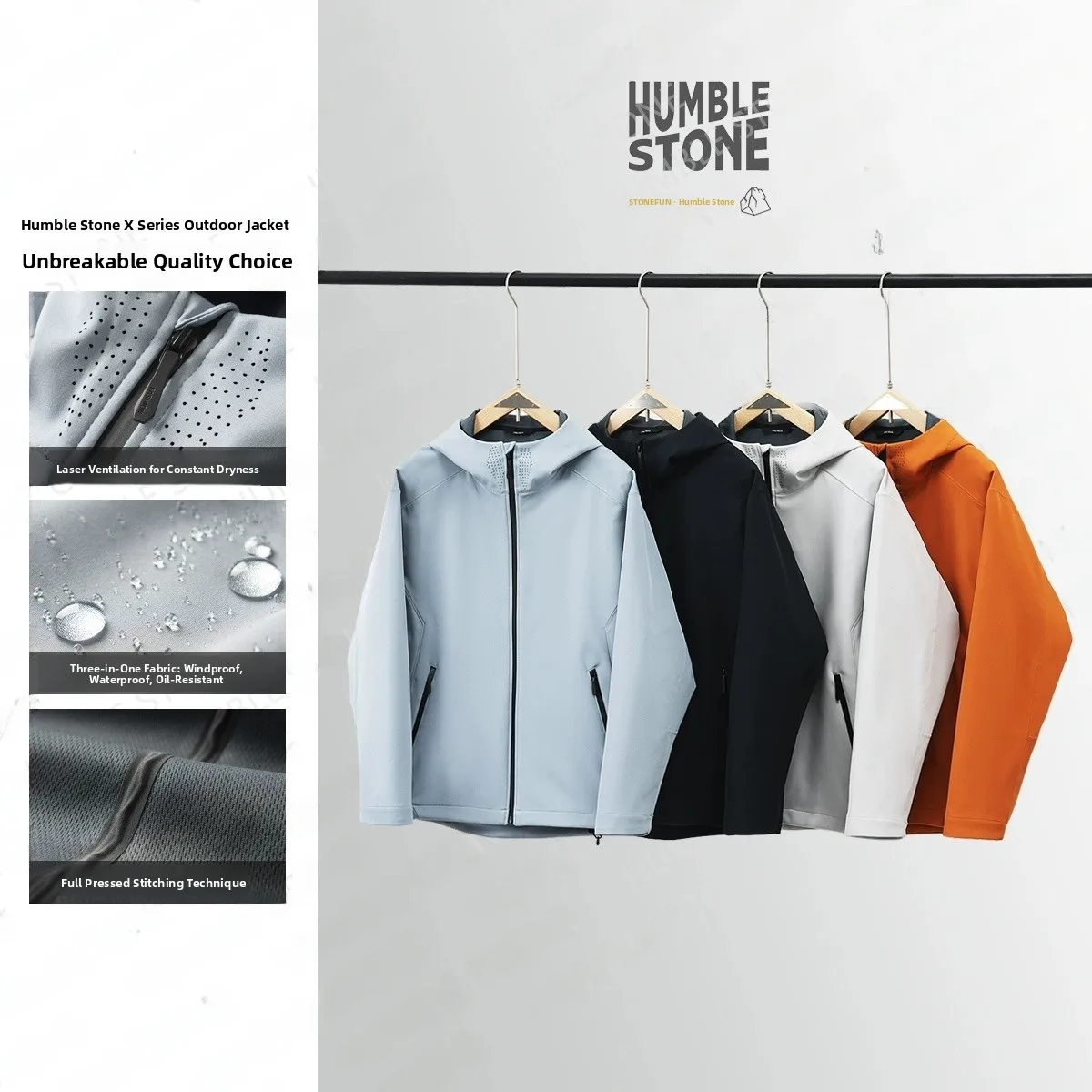 

Men's Softell Jaet Windproof Waterproof Full Glue 3D Tailoring Hooded ell Outerwear Faion Urban Sle Spring Autumn