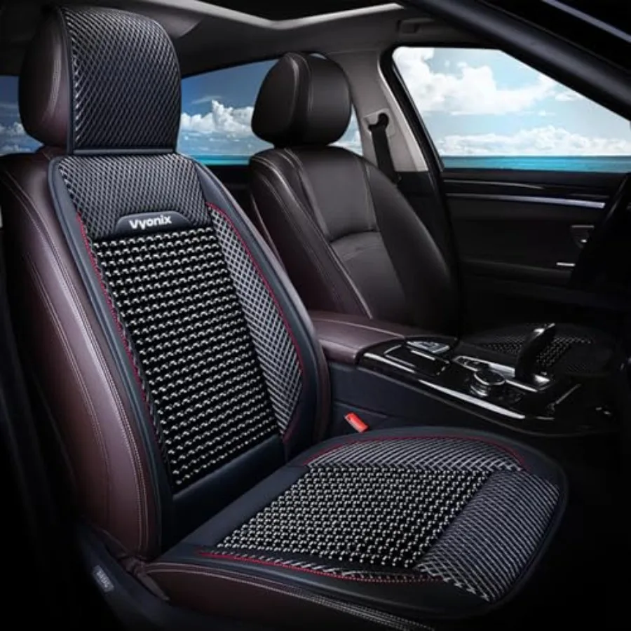 

Beaded Car Seat Covers Breathable with Massage Anti-Sweat and Back Support Features Beaded Wooden and Mesh Car Seat Covers Univ