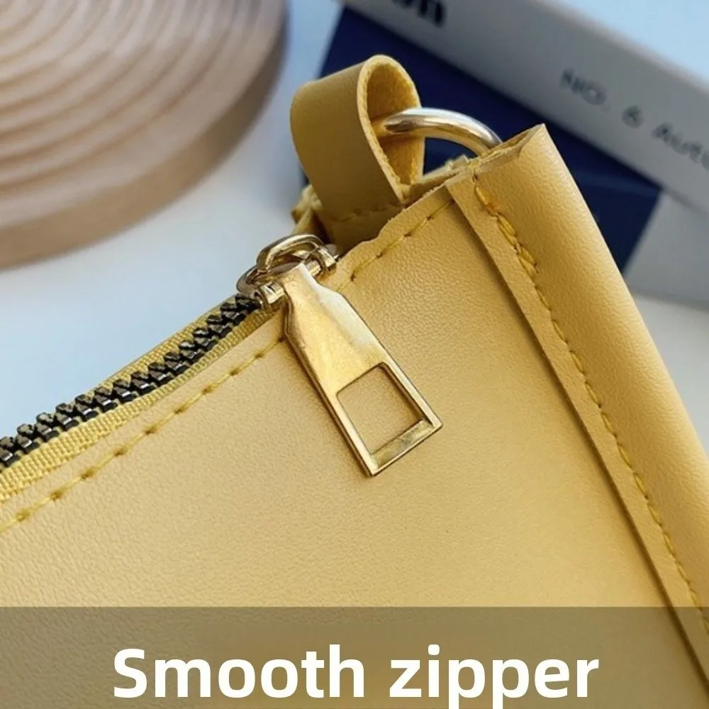 

Accessory PU Leather Shoulder Bag Zipper Lightweight Crossbody Bag Square Bag Versatile Small Bag Girl